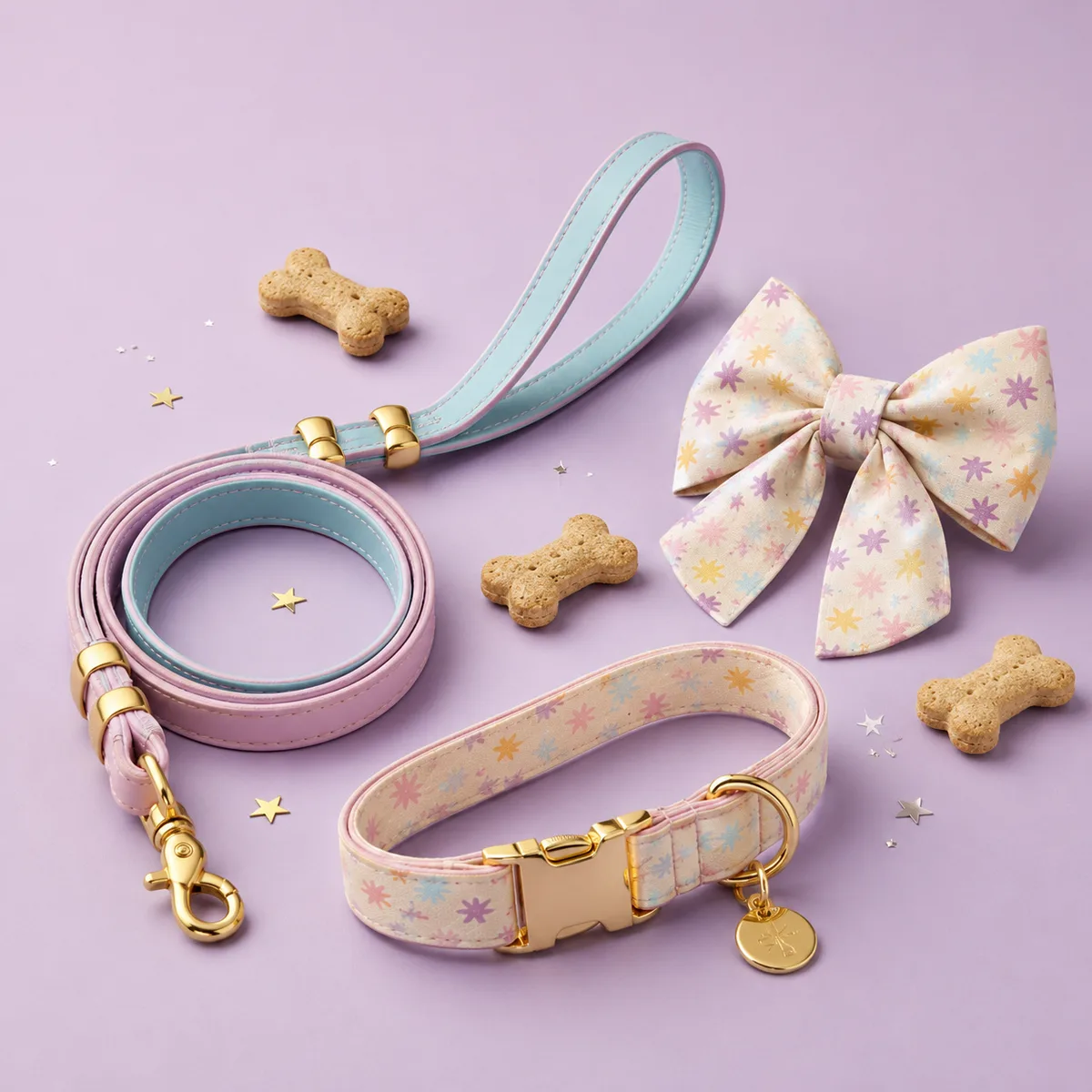 Cream Pet Accessories Set — View 2